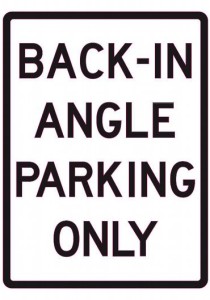 REVERSE ANGLE PARKING: YOU MUST OBEY.