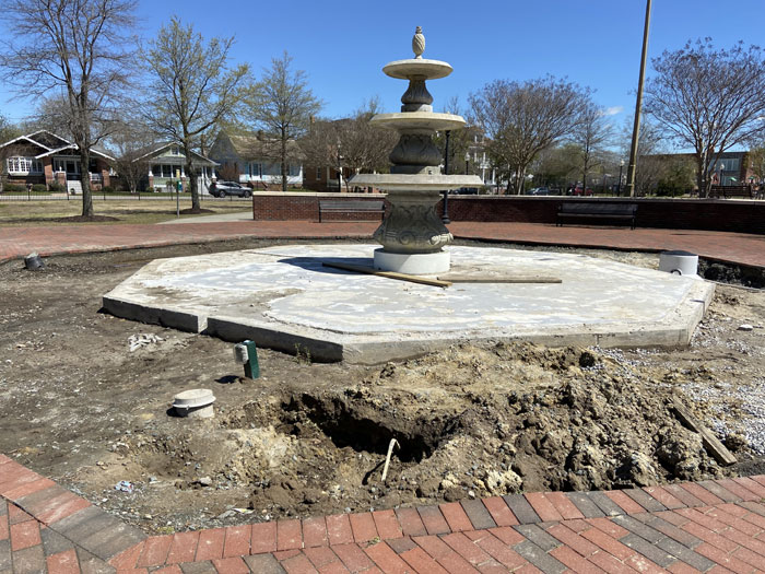 Updates to Park Fountain Repair CAPE CHARLES MIRROR