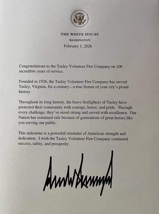 President_Honors_Tasley_Fire